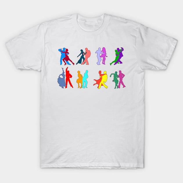 The Colorful Dancers T-Shirt by doniainart